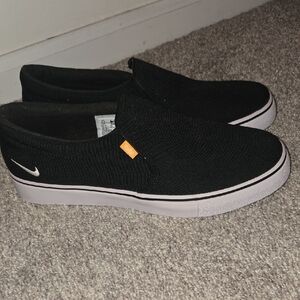 Nike Black and White Slip-On Women's Sneakers